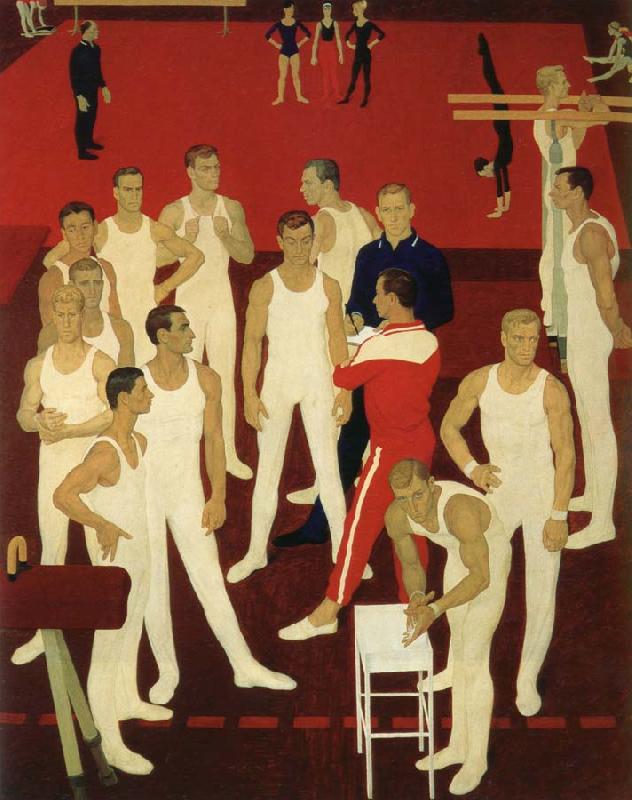 unknow artist Soviet gymnast Germany oil painting art